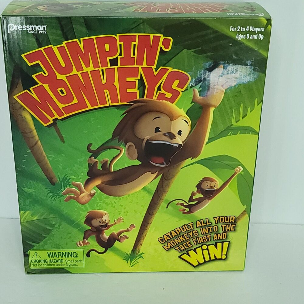 Jumpin' Monkeys Game by Pressman Catapult all your Monkeys into the Tree First